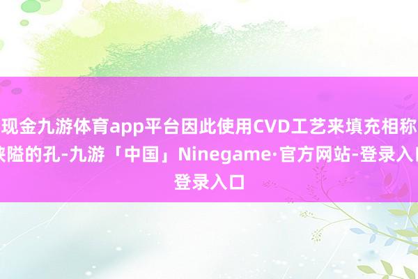 现金九游体育app平台因此使用CVD工艺来填充相称狭隘的孔-九游「中国」Ninegame·官方网站-登录入口