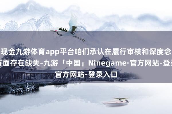 现金九游体育app平台咱们承认在履行审核和深度念念考方面存在缺失-九游「中国」Ninegame·官方网站-登录入口