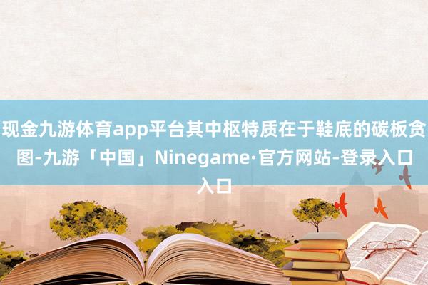 现金九游体育app平台其中枢特质在于鞋底的碳板贪图-九游「中国」Ninegame·官方网站-登录入口