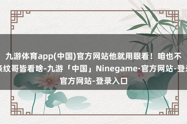 九游体育app(中国)官方网站他就用眼看！咱也不知谈条纹哥皆看啥-九游「中国」Ninegame·官方网站-登录入口